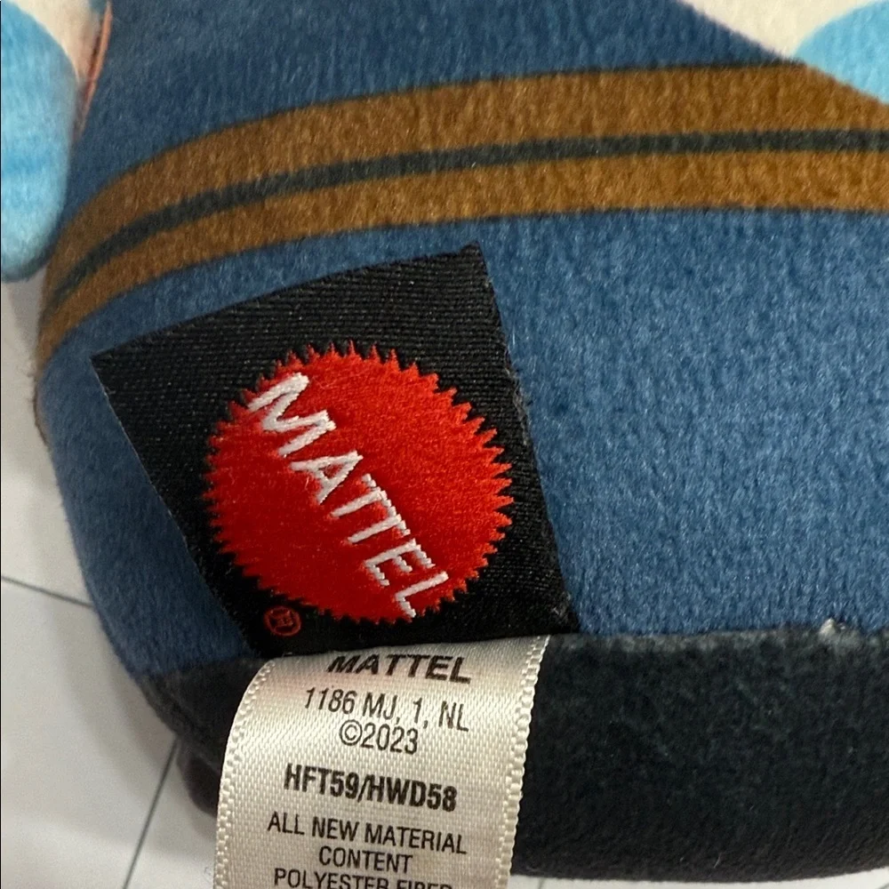 Mattel Orange and Blue Plush Character with Striped Headwrap